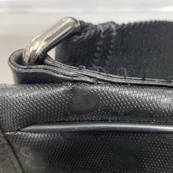 GUCCI Logo Imprime GG Pattern Shoulder Bag PVC Leather Black SHW Italy 34YH650 - Picture 13 of 16